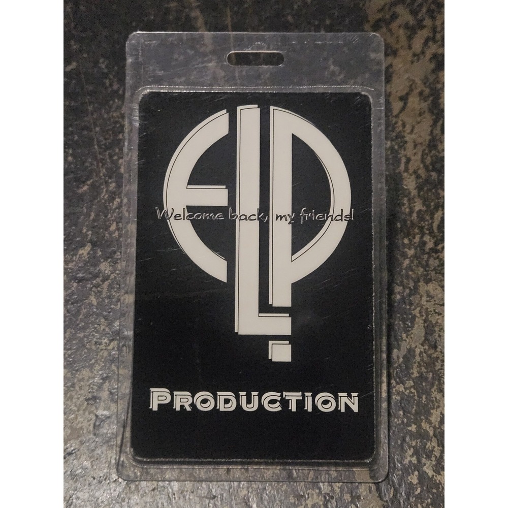 EMERSON LAKE PALMER 1996 LAMINATED BACKSTAGE PASS PRODUCTION ELP